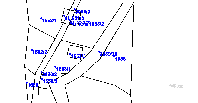 Parcela st. 3139/26 v KÚ Janovice u Frýdku-Místku, Katastrální mapa