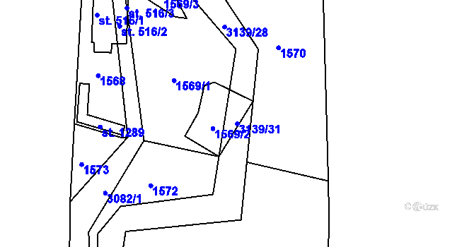 Parcela st. 3139/31 v KÚ Janovice u Frýdku-Místku, Katastrální mapa