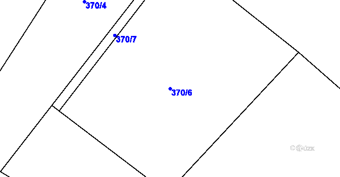 Parcela st. 370/6 v KÚ Janovice u Nového Jičína, Katastrální mapa
