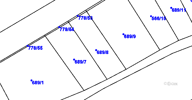 Parcela st. 689/8 v KÚ Janovice u Nového Jičína, Katastrální mapa