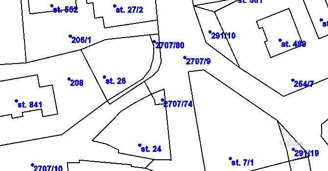 Parcela st. 25 v KÚ Janovice nad Úhlavou, Katastrální mapa