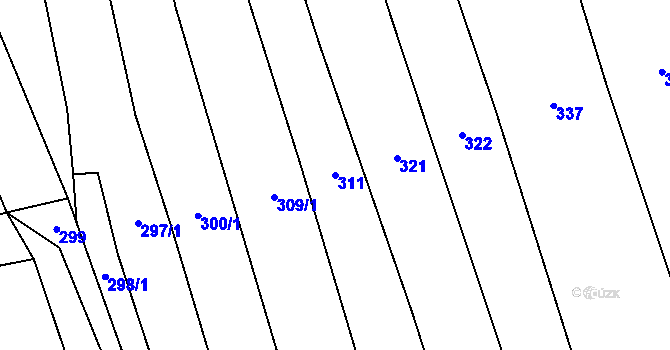 Parcela st. 311 v KÚ Janovice nad Úhlavou, Katastrální mapa