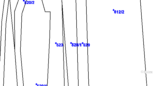 Parcela st. 529 v KÚ Janovice nad Úhlavou, Katastrální mapa