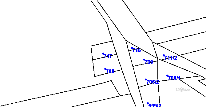 Parcela st. 717 v KÚ Janovice nad Úhlavou, Katastrální mapa