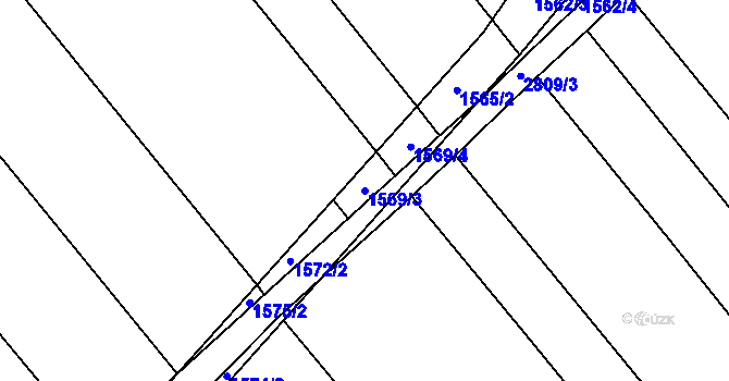 Parcela st. 1569/3 v KÚ Janovice nad Úhlavou, Katastrální mapa