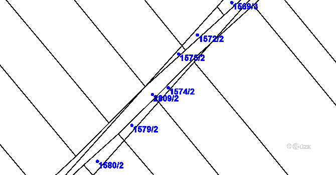 Parcela st. 1574/2 v KÚ Janovice nad Úhlavou, Katastrální mapa