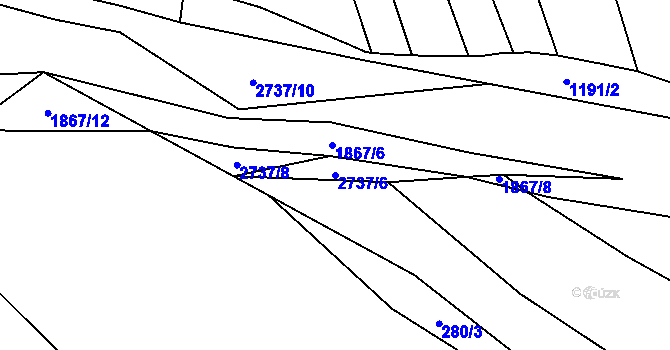 Parcela st. 2737/6 v KÚ Janovice nad Úhlavou, Katastrální mapa