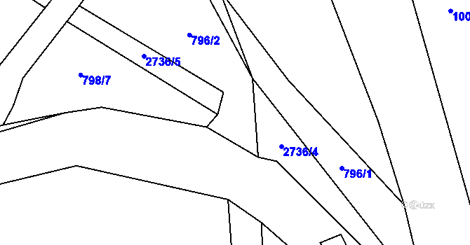 Parcela st. 2737/19 v KÚ Janovice nad Úhlavou, Katastrální mapa