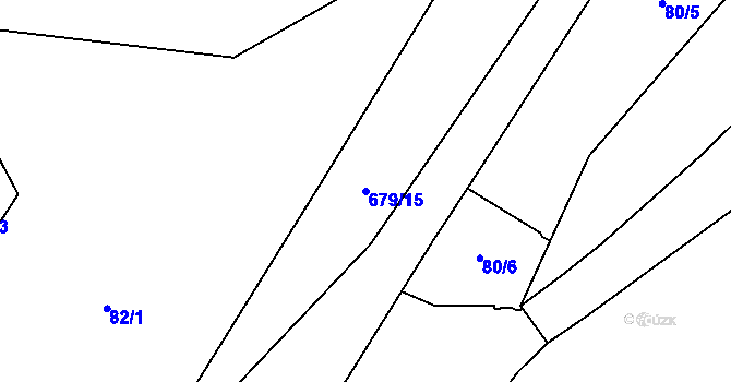 Parcela st. 679/15 v KÚ Rohozno, Katastrální mapa