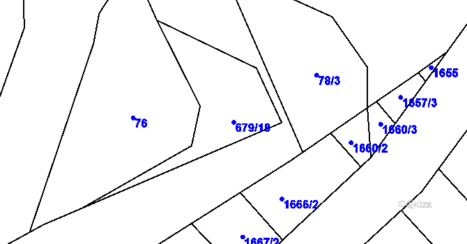 Parcela st. 679/18 v KÚ Rohozno, Katastrální mapa
