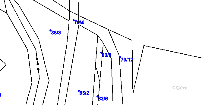 Parcela st. 83/3 v KÚ Janská, Katastrální mapa