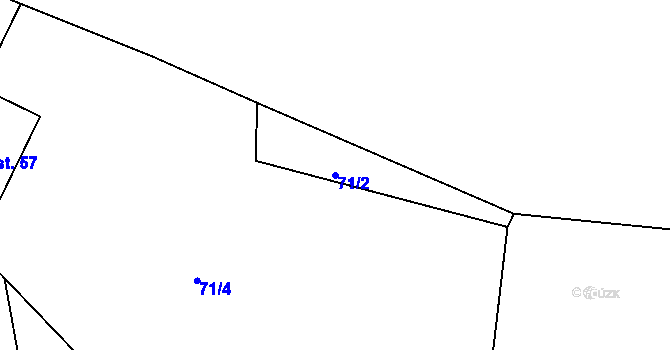 Parcela st. 71/2 v KÚ Černá Hora v Krkonoších, Katastrální mapa