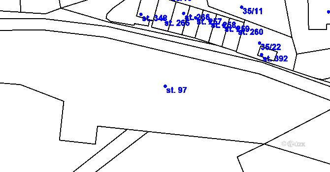 Parcela st. 97 v KÚ Janské Lázně, Katastrální mapa