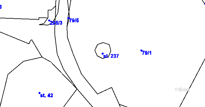 Parcela st. 237 v KÚ Janské Lázně, Katastrální mapa