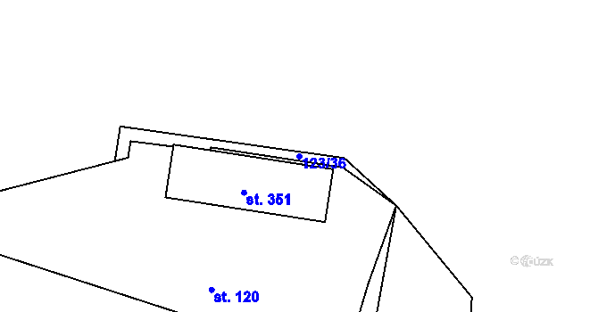 Parcela st. 123/36 v KÚ Janské Lázně, Katastrální mapa