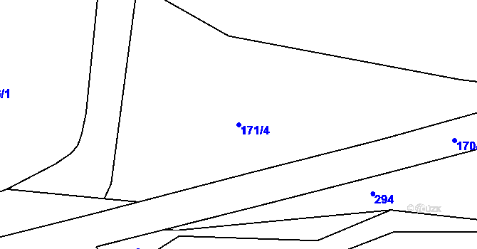 Parcela st. 171/4 v KÚ Janské Lázně, Katastrální mapa