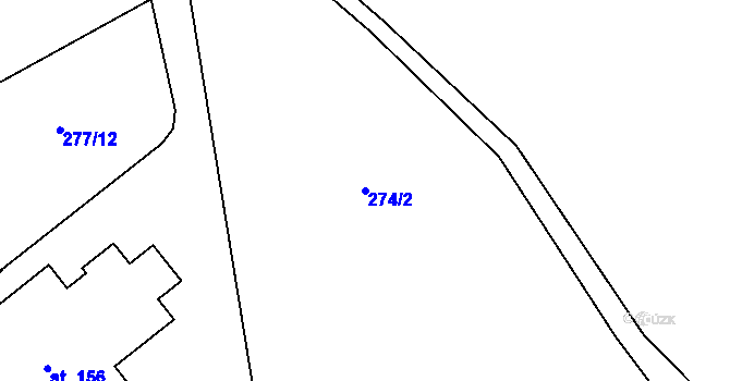 Parcela st. 274/2 v KÚ Janské Lázně, Katastrální mapa