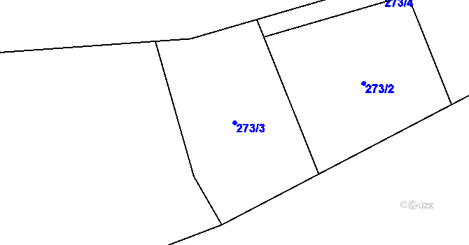 Parcela st. 273/3 v KÚ Janské Lázně, Katastrální mapa