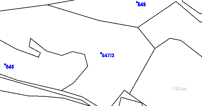 Parcela st. 547/3 v KÚ Jarcová, Katastrální mapa