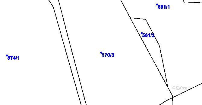 Parcela st. 570/3 v KÚ Jarcová, Katastrální mapa