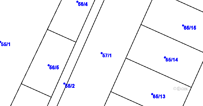 Parcela st. 57/1 v KÚ Drahlov u Jarohněvic, Katastrální mapa