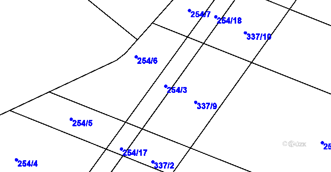 Parcela st. 254/3 v KÚ Drahlov u Jarohněvic, Katastrální mapa