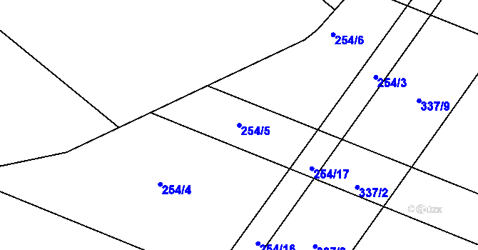 Parcela st. 254/5 v KÚ Drahlov u Jarohněvic, Katastrální mapa