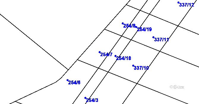 Parcela st. 254/7 v KÚ Drahlov u Jarohněvic, Katastrální mapa