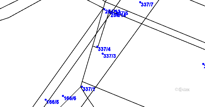 Parcela st. 337/3 v KÚ Drahlov u Jarohněvic, Katastrální mapa