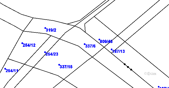 Parcela st. 337/6 v KÚ Drahlov u Jarohněvic, Katastrální mapa