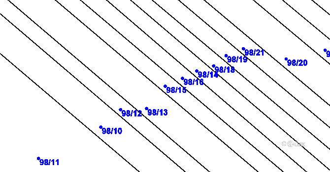 Parcela st. 98/15 v KÚ Jarohněvice, Katastrální mapa