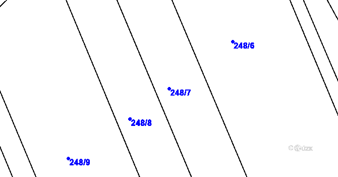 Parcela st. 248/7 v KÚ Jarohněvice, Katastrální mapa