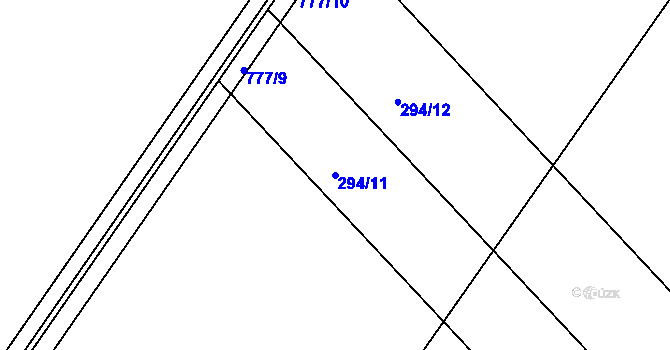 Parcela st. 294/11 v KÚ Jarohněvice, Katastrální mapa