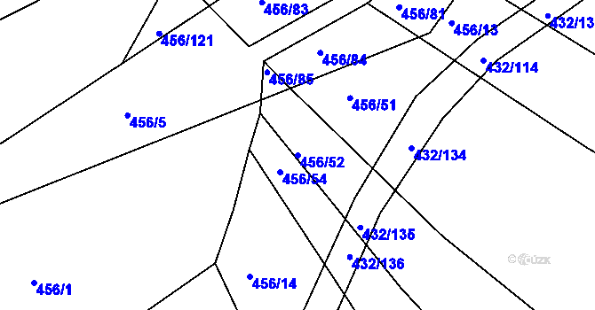 Parcela st. 456/52 v KÚ Jarohněvice, Katastrální mapa