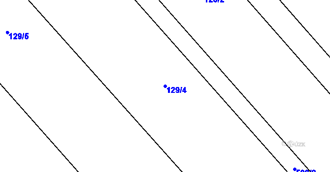 Parcela st. 129/4 v KÚ Šelešovice, Katastrální mapa