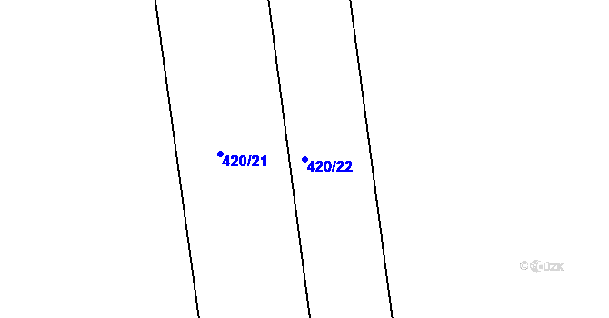 Parcela st. 420/22 v KÚ Šelešovice, Katastrální mapa