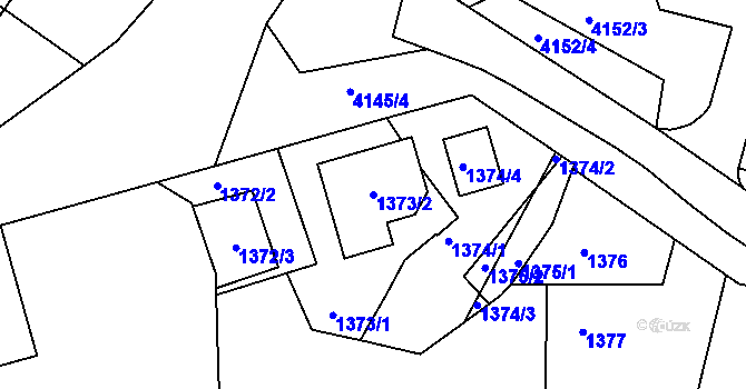 Parcela st. 1373/2 v KÚ Jaroměř, Katastrální mapa