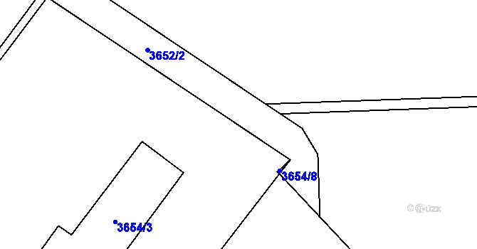 Parcela st. 3654/7 v KÚ Jaroměř, Katastrální mapa