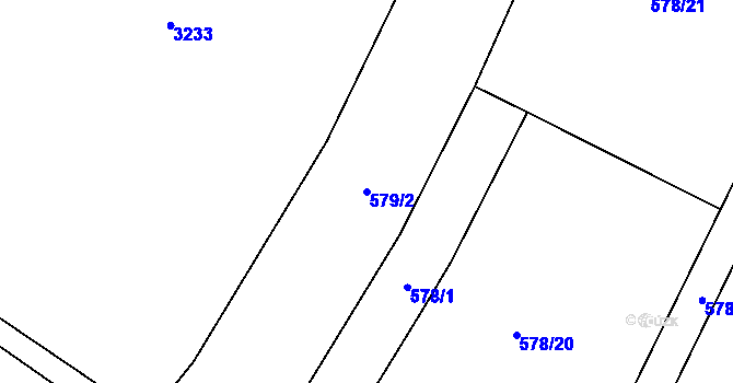 Parcela st. 579/2 v KÚ Jaroměř, Katastrální mapa