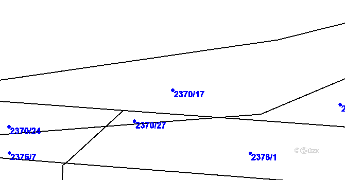 Parcela st. 2370/17 v KÚ Jaroměř, Katastrální mapa