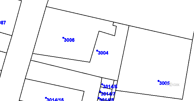 Parcela st. 3004 v KÚ Jaroměř, Katastrální mapa