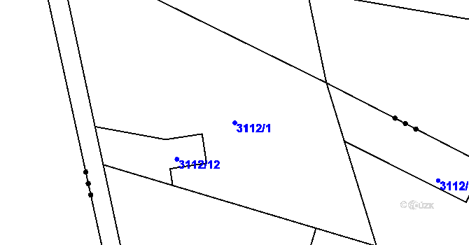 Parcela st. 3112/1 v KÚ Jaroměř, Katastrální mapa