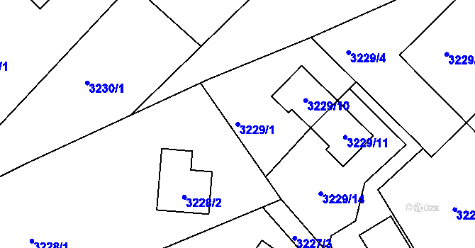 Parcela st. 3229/1 v KÚ Jaroměř, Katastrální mapa