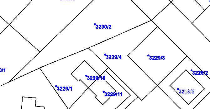 Parcela st. 3229/4 v KÚ Jaroměř, Katastrální mapa