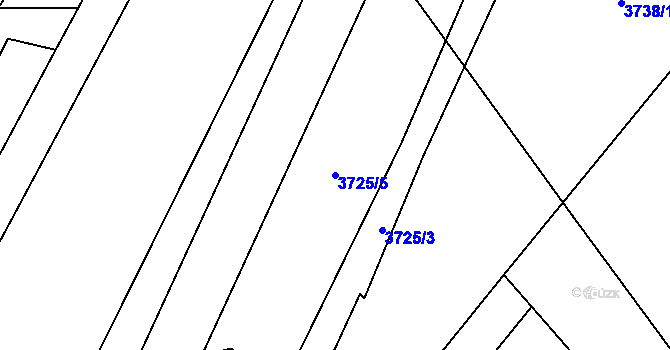 Parcela st. 3725/5 v KÚ Jaroměř, Katastrální mapa