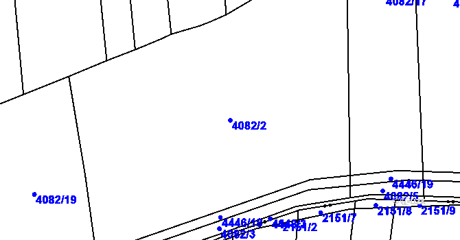 Parcela st. 4082/2 v KÚ Jaroměř, Katastrální mapa