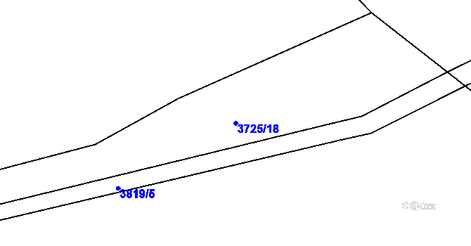 Parcela st. 3725/18 v KÚ Jaroměř, Katastrální mapa