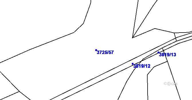 Parcela st. 3725/57 v KÚ Jaroměř, Katastrální mapa