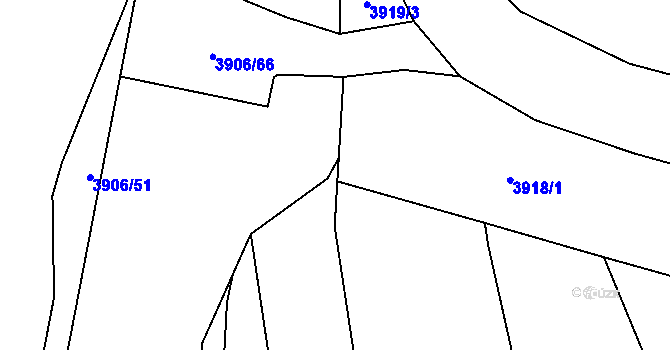 Parcela st. 3906/42 v KÚ Jaroměř, Katastrální mapa