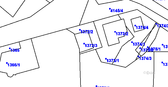 Parcela st. 1372/3 v KÚ Jaroměř, Katastrální mapa